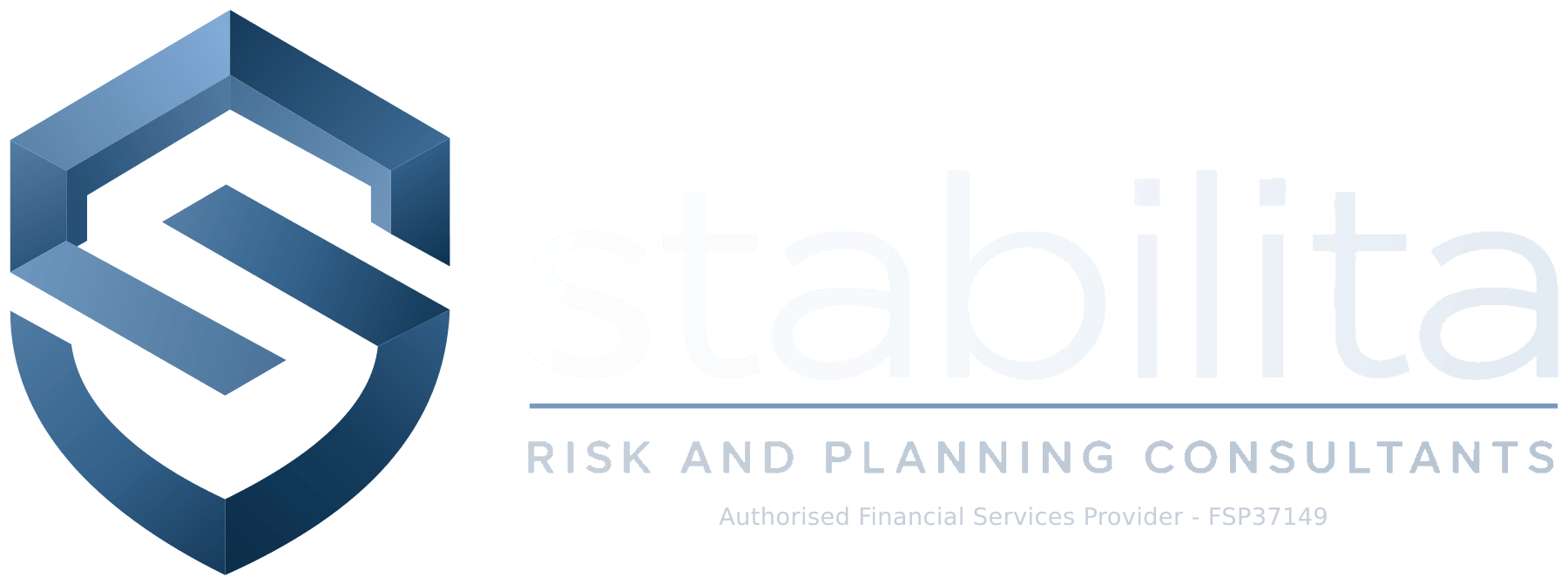 Stabilita Risk and Planning Consultants logo in reverse, for dark backgrounds